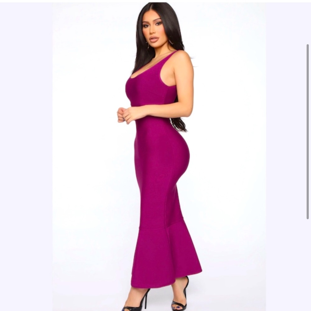 Women’s Bandage Mermaid Dress | Plum Purple | Bodycon